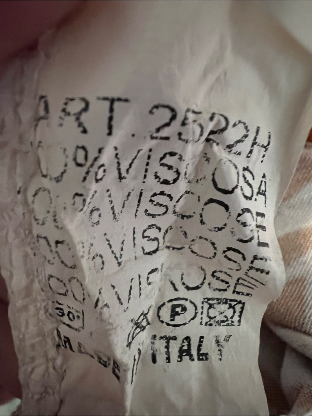By Coco Sleeveless Rust and Cream Patterned Slip Dress PtP 17” XS-S Made in Ital - Picture 4 of 4